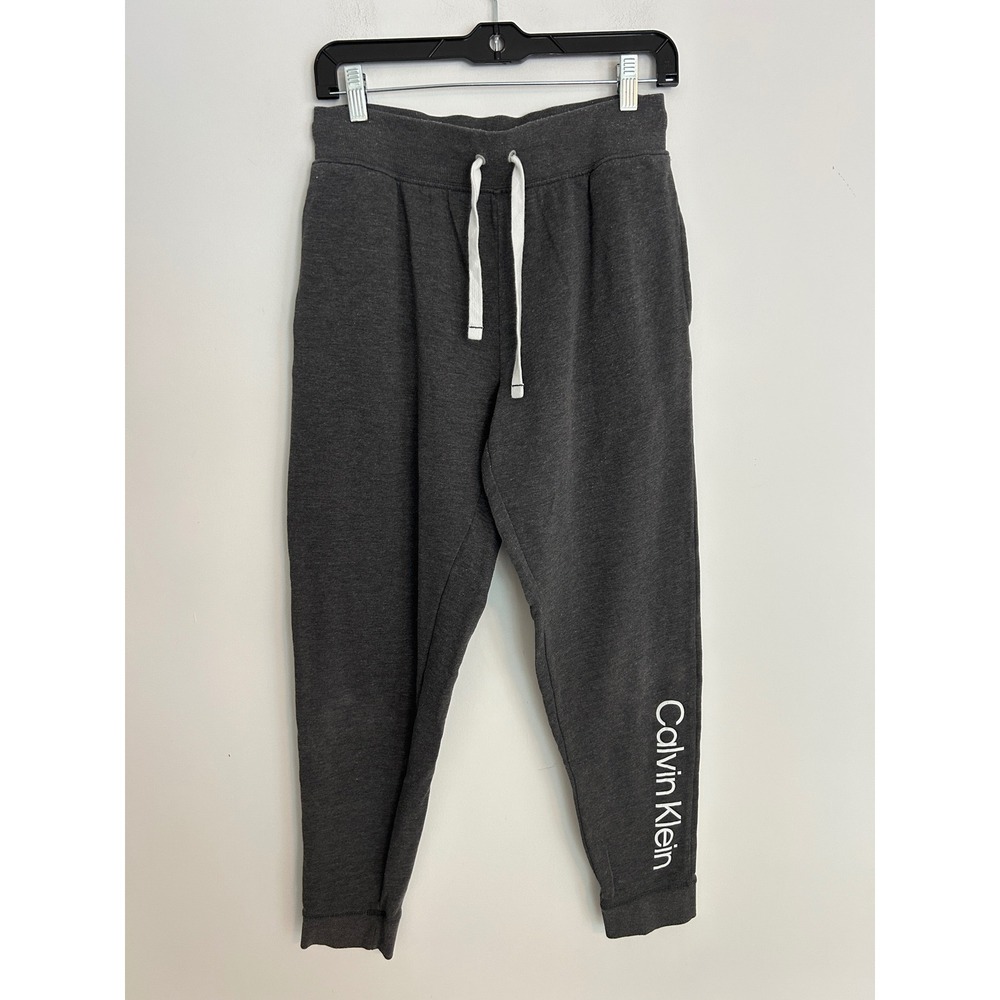 Calvin Klein Sleepwear Joggers Charcoal Gray Logo Sweatpants Womens Medium